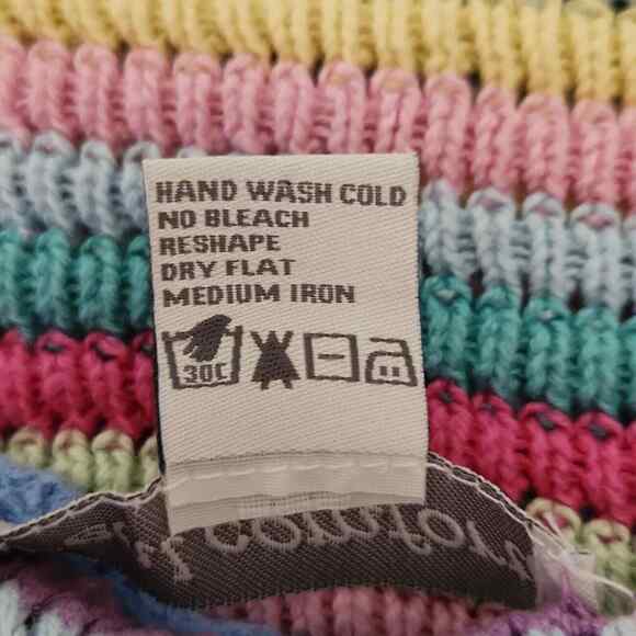 Real Comfort Multi-Colored Open Knit Button Front Cardigan Size XS Pastel - Picture 8 of 8